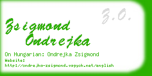 zsigmond ondrejka business card